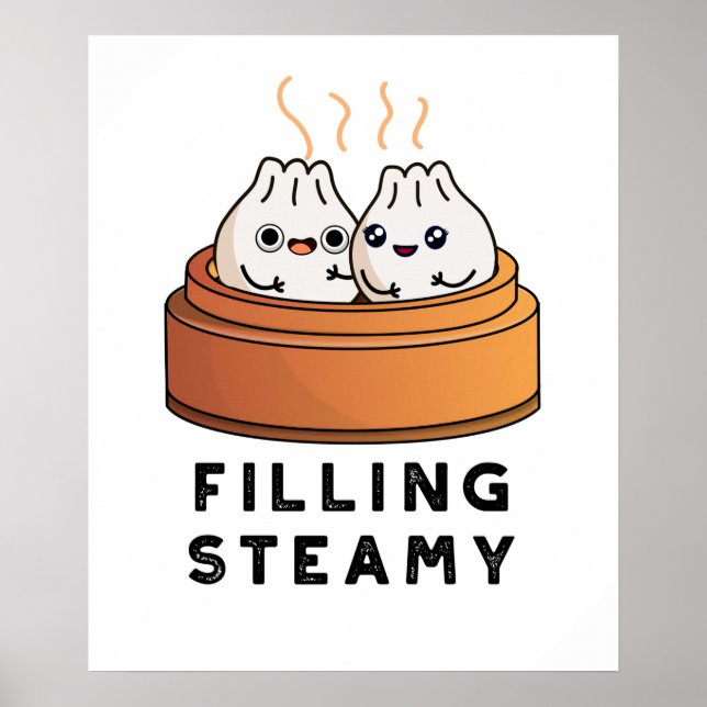 Affiche Remplissage Steamy Funny Dimsum Bao Pun (Devant)