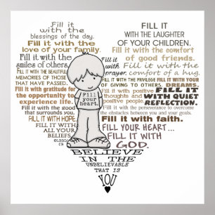 Affiche Remplissez votre coeur