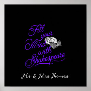Affiche Remplissez votre esprit avec Shakespeare Le cadeau