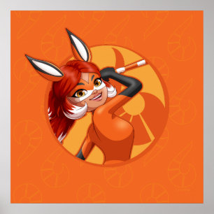 Affiche Rena Rouge Orange Badge