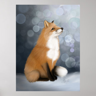 Affiche Renard à neige silencieux