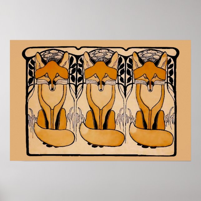 Affiche Renard Art nouveau (Devant)