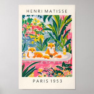 Affiche Renards Dans Baignoire Art Imprimer, Drôle Vanité 