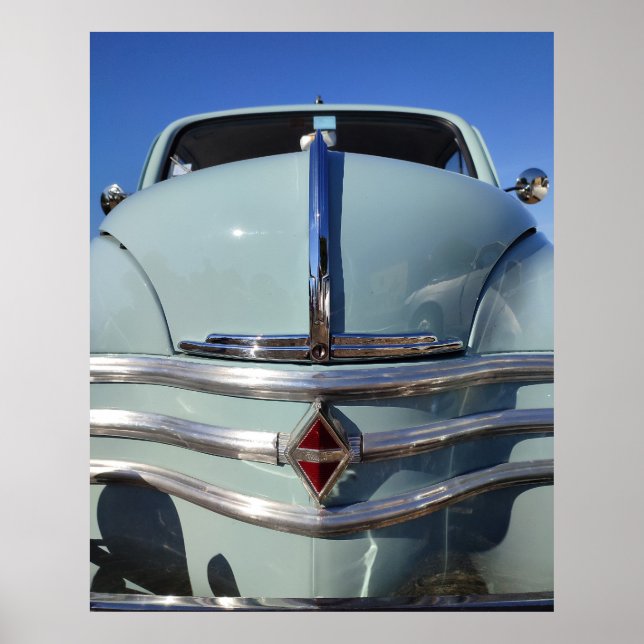 Affiche Renaul* 4CV, voiture vintage française. (Devant)