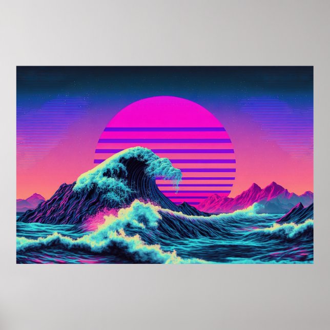 Affiche Rencontre avec la Majesté de l'Océan à Vaporwave (Devant)