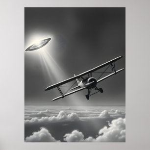 Affiche Rencontre avec un OVNI de l'aviation ancienne Vint