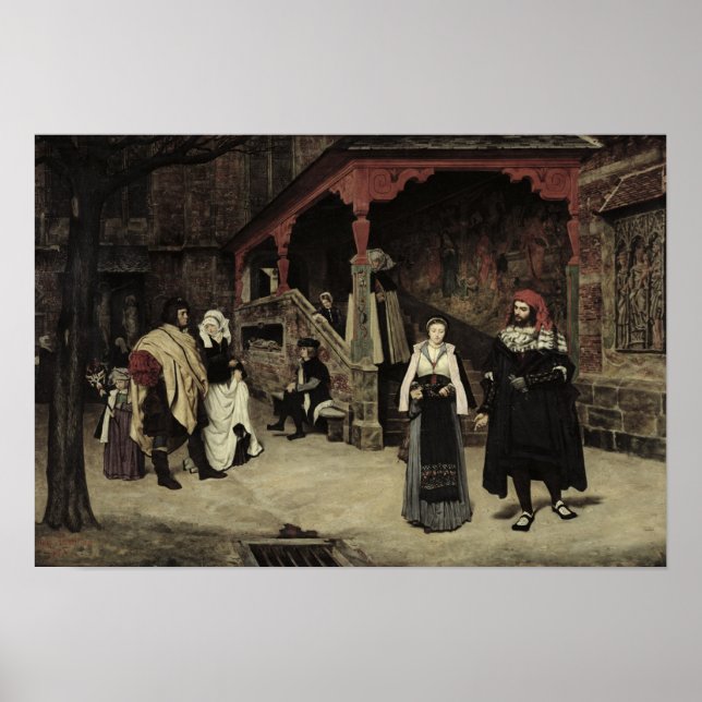 Affiche Rencontre de Faust et Marguerite, 1860 (Devant)
