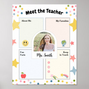 Affiche Rencontrez l'enseignant Retour à l'école