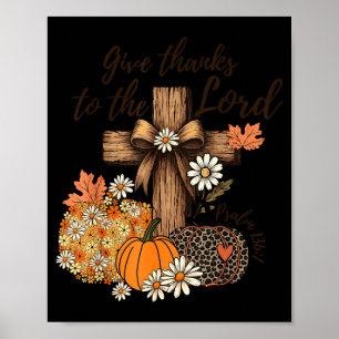Affiche Rendez Grâce Au Seigneur Citrouille D'automne De T