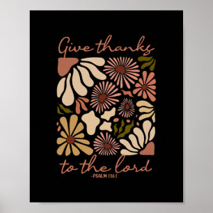 Affiche Rendez Grâce au Seigneur Jésus Christian Thanksgiv