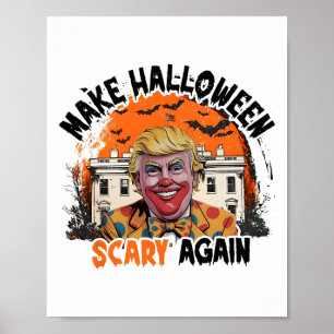 Affiche Rendez Halloween effrayant encore Trump Clown Drôl