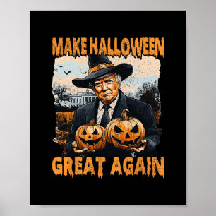 Affiche Rendez Halloween Great Encore Drôle Trump Sorcière