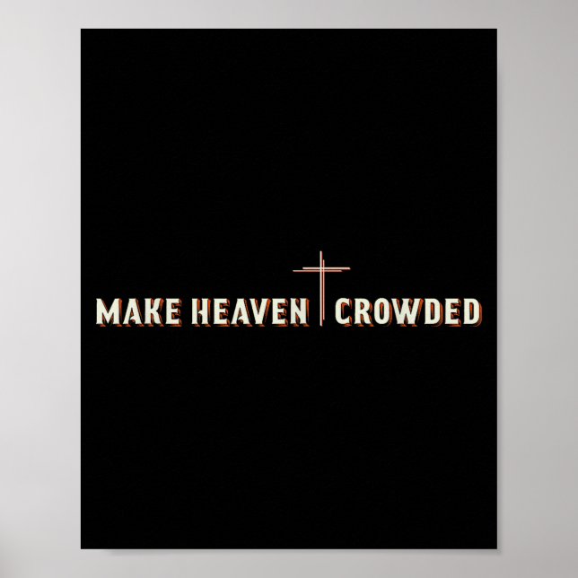 Affiche Rendez le ciel bondé Jésus Croix Graphique chrétie (Devant)
