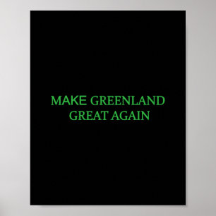 Affiche Rendez le Groenland à nouveau vert Trump Mème Homm