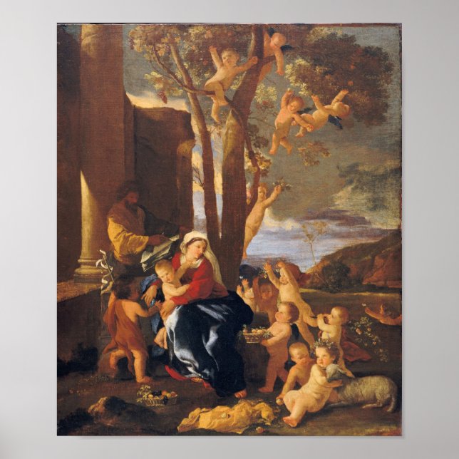 Affiche Rendez-vous à la maison du bébé Jésus avec les ang (Devant)