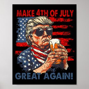 Affiche Rendre 4 juillet grand à nouveau drôle Trump Homme