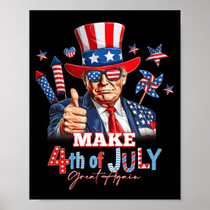 Affiche Rendre 4 juillet grand à nouveau Patriotique Firew