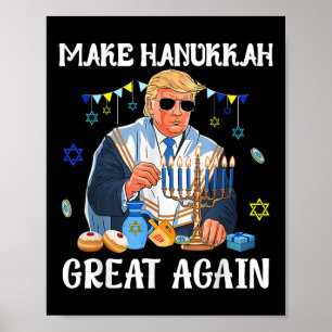Affiche Rendre à Hanoukka sa grandeur Trump juif laid