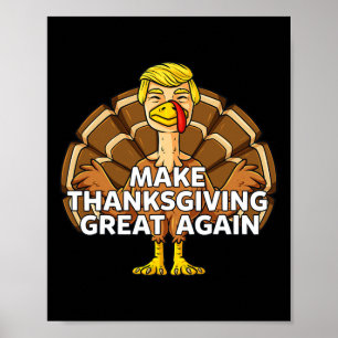 Affiche Rendre à Thankesgiving sa grandeur amusant Trump T