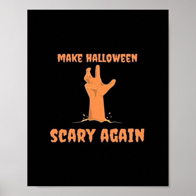 Affiche Rendre Halloween effrayant Trumpkin classique Zomb (Devant)