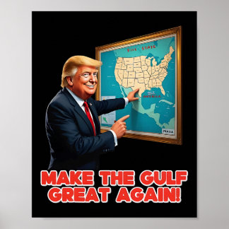 Affiche Rendre La Grande Région Du Golfe À Nouveau Drôle T