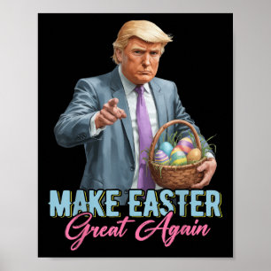 Affiche Rendre la Pâques grande à nouveau drôle Trump Chas