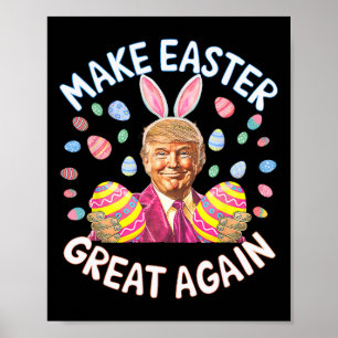 Affiche Rendre la Pâques grande encore amusante Trump Bunn