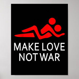 Affiche Rendre l'amour pas la guerre heureux Hippy dire fa