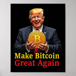 Affiche Rendre le Bitcoin grand à nouveau Trump Bitcoin Cr