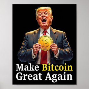 Affiche Rendre le Bitcoin grand à nouveau Trump Bitcoin Cr