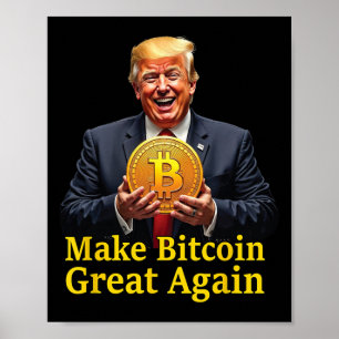 Affiche Rendre le Bitcoin grand à nouveau Trump Bitcoin Cr