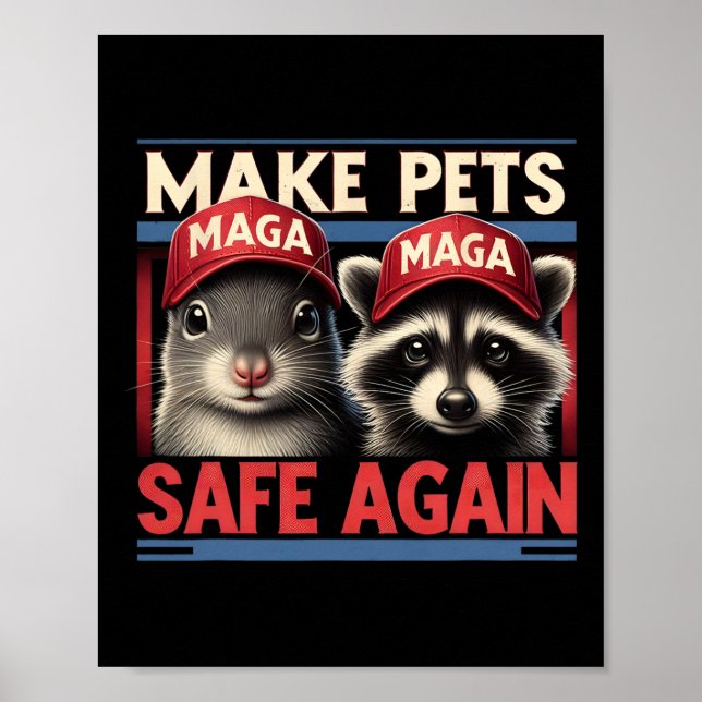 Affiche Rendre Les Animaux De Compagnie Sûrs À Nouveau P C (Devant)
