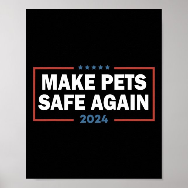 Affiche Rendre Les Animaux Sécurisés Trump Harris Débat Ma (Devant)