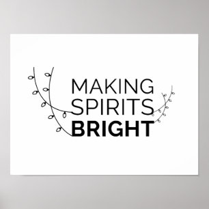 Affiche Rendre les esprits brillants - Typographie moderne