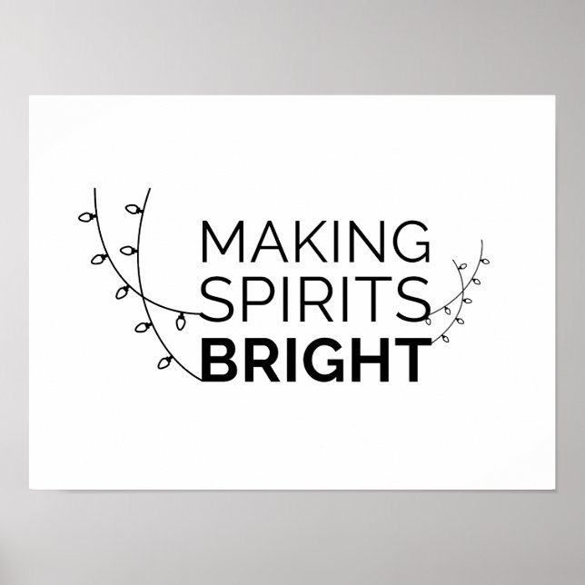 Affiche Rendre les esprits brillants - Typographie moderne (Devant)