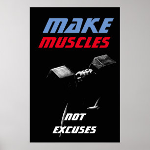 Affiche Rendre les muscles Bodybuilding Fitness Motivation