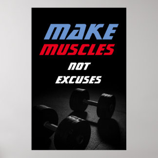 Affiche Rendre les muscles Bodybuilding Fitness Motivation