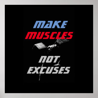 Affiche Rendre les muscles Bodybuilding Fitness Motivation