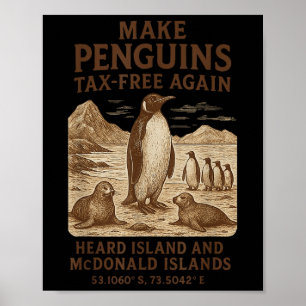 Affiche Rendre l'impôt sur les pingouins libre - Résister