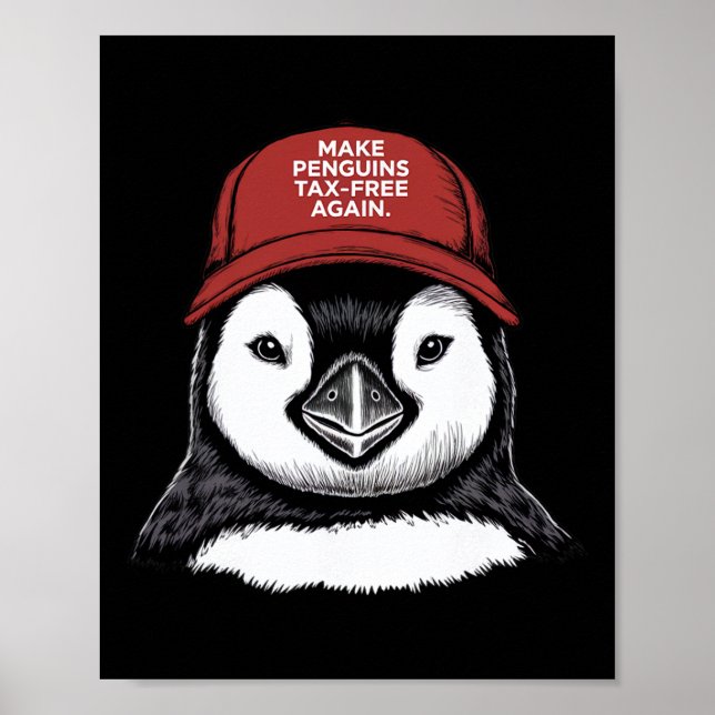 Affiche Rendre l'impôt sur les pingouins libre - Résister  (Devant)