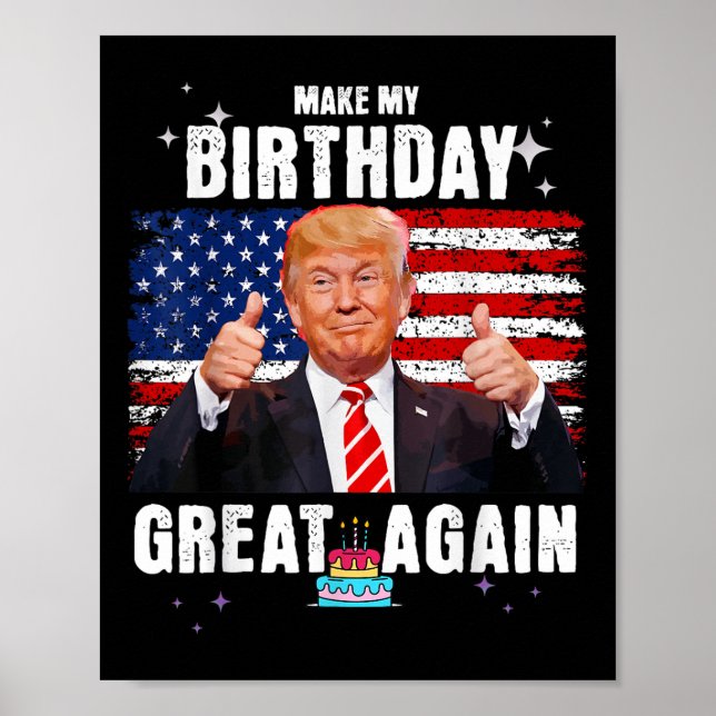Affiche Rendre ma grandeur d'anniversaire, Trump Fan Anniv (Devant)