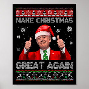 Affiche Rendre Noël grand à nouveau Noël Noël amusant Trum