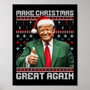 Affiche Rendre Noël grand à nouveau Noël Noël amusant Trum