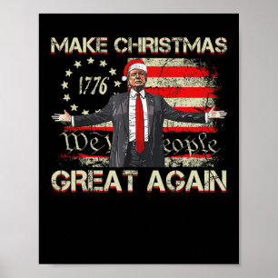 Affiche Rendre Noël grand Père Noël Trump Xmas We The The