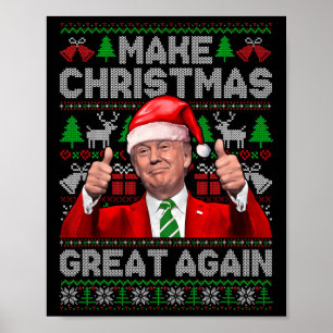 Affiche Rendre Noël super à nouveau amusant Trump Xmas Sno