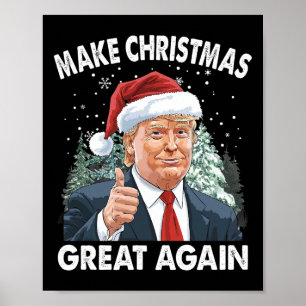 Affiche Rendre Noël super à nouveau drôle Donald Trump Noë