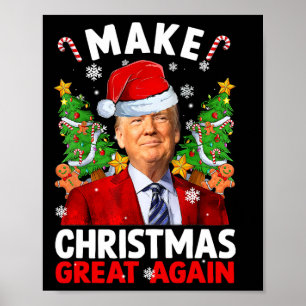 Affiche Rendre Noël super à nouveau drôle Donald Trump San