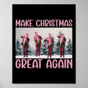 Affiche Rendre Noël super à nouveau drôle Père Noël Trump