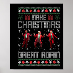 Affiche Rendre Noël super encore amusant Père Noël Trump D