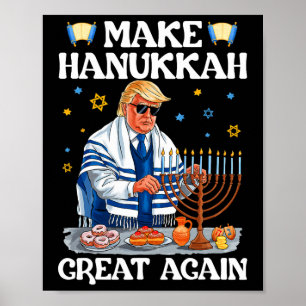 Affiche Rendre sa grandeur à Hanoukka Trump Juif Ugly Chan